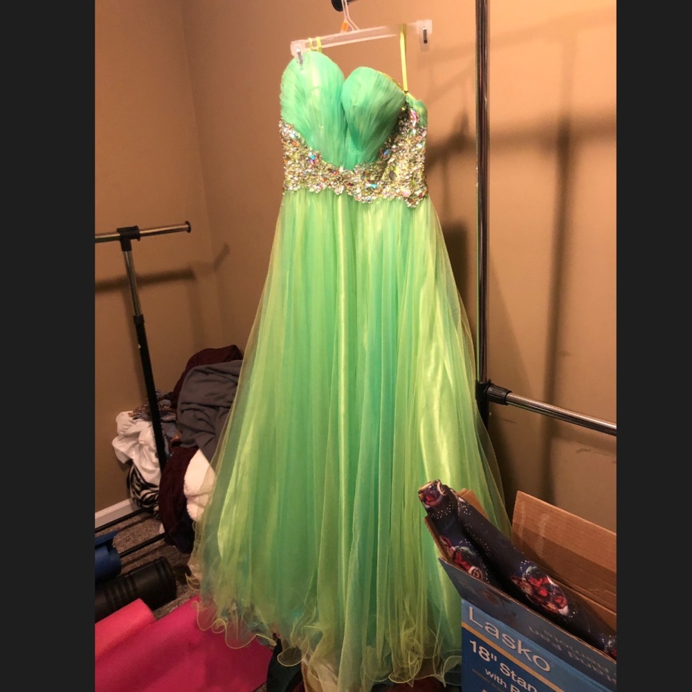 Lime green prom dress
